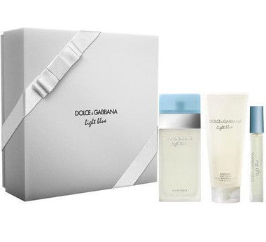 Light Blue Dolce Gabbana 3pcs Perfume Set With Mine
