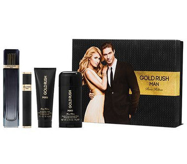Gold Rush Paris Hilton 4pc Cologne Set Men