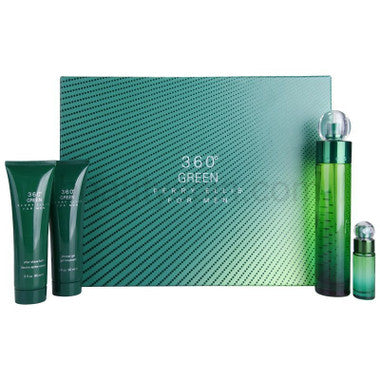 360 Perry Ellis Green 4pc Colgne Gift Set For Men