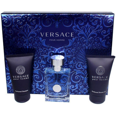 Versace Pour Homme 3pc 1.7oz Cologne Set Men