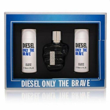 Fresh Only The Brave by Diesel Cologne Gift Set for Men (EDT 4.2oz + 2 Shower Gels)