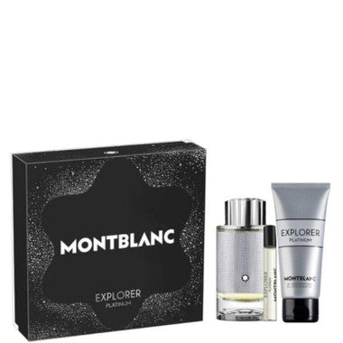 Explorer Platinum 3.3 Oz Eau De Parfum Spray by Mont Blanc Gift Set for Men