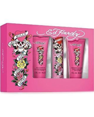 Ed Hardy 3pc Set Women Eau De Parfum