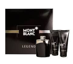 Mont Blanc Legend 3pc Gift Set With After Shave Balm Men