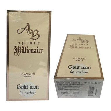 Spirit Millionaire Gold Icon by Lomani Paris 3.3oz EDP