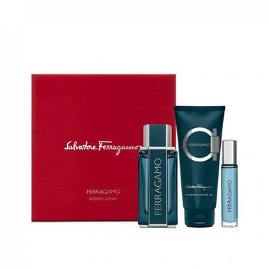 Ferragamo Intense Leather 3.4oz Set Men