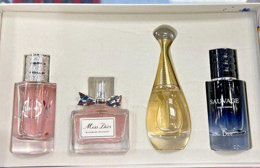 Dior 4pc Set Men and Women 1.0OZ Parfum Sprays