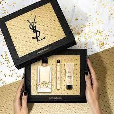 2pcs Travel Set Includes 
Libre Yves Saint Laurent Eau De Parfum Spray 3.0oz Eau de Parfum 0.33oz, perfumed body balm 1.6oz