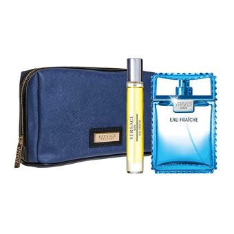 Versace Eau Fraiche 3pc Set With Black Trousse