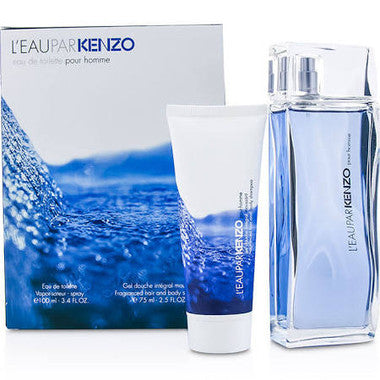 L'Eau Par Kenzo 2pc EDT 3.4oz / All Over Shampoo 2.5oz Gift Set Men