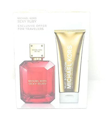 Sexy Ruby Michael Kors Gift Set Women 3.4oz EDP and 3.4oz  Body Lotion